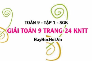 Giải Toán 9 trang 24 tập 1 Kết nối tri thức SGK
